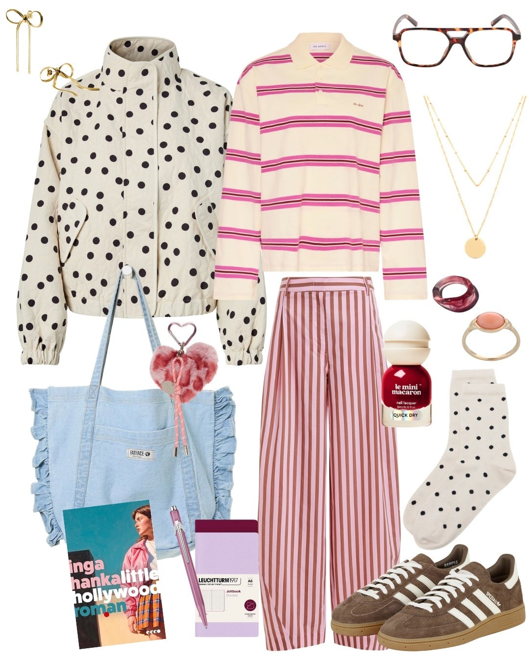 Streifen, Punkte, Rüschen - too much oder genau richtig? Ich finde, die Kombi ruft richtig laut Frühling, gute Laune, Leichtigkeit 🌷. #dopaminedressing #mustermix #polkadot 