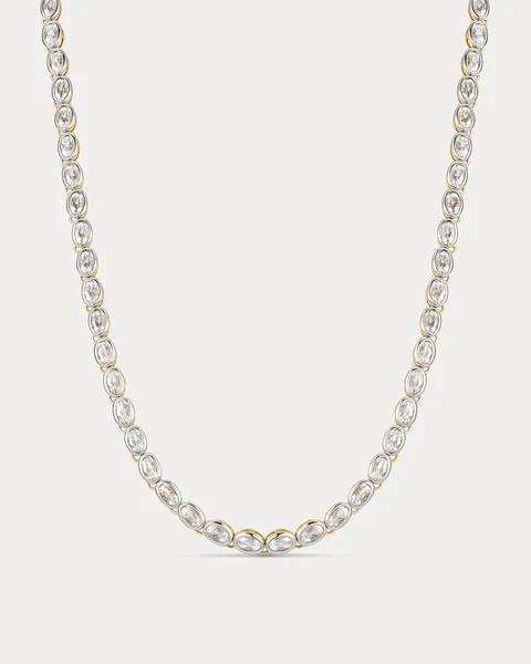 The Palais Tennis Necklace-Silver | Luv Aj Inc.