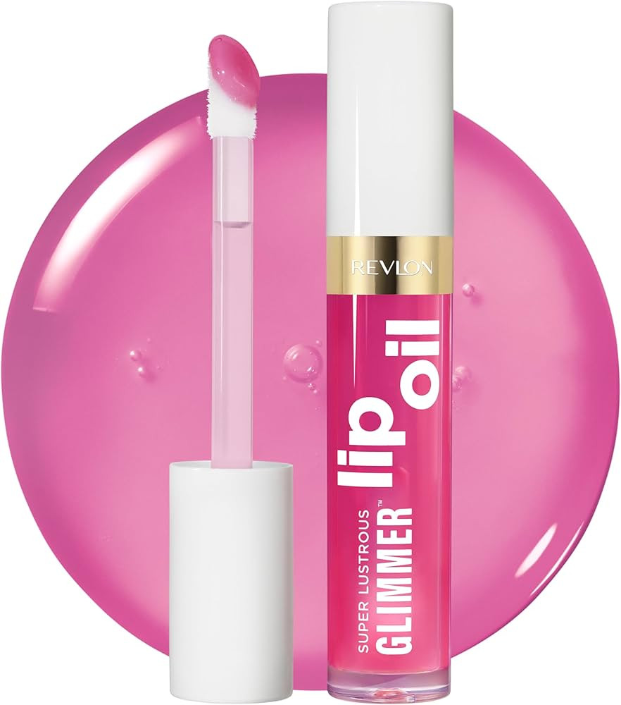 REVLON Super Lustrous Glimmer Lip Oil, Moisturizing & Tinted, Shiny Finish, Made with Plant-Based... | Amazon (US)