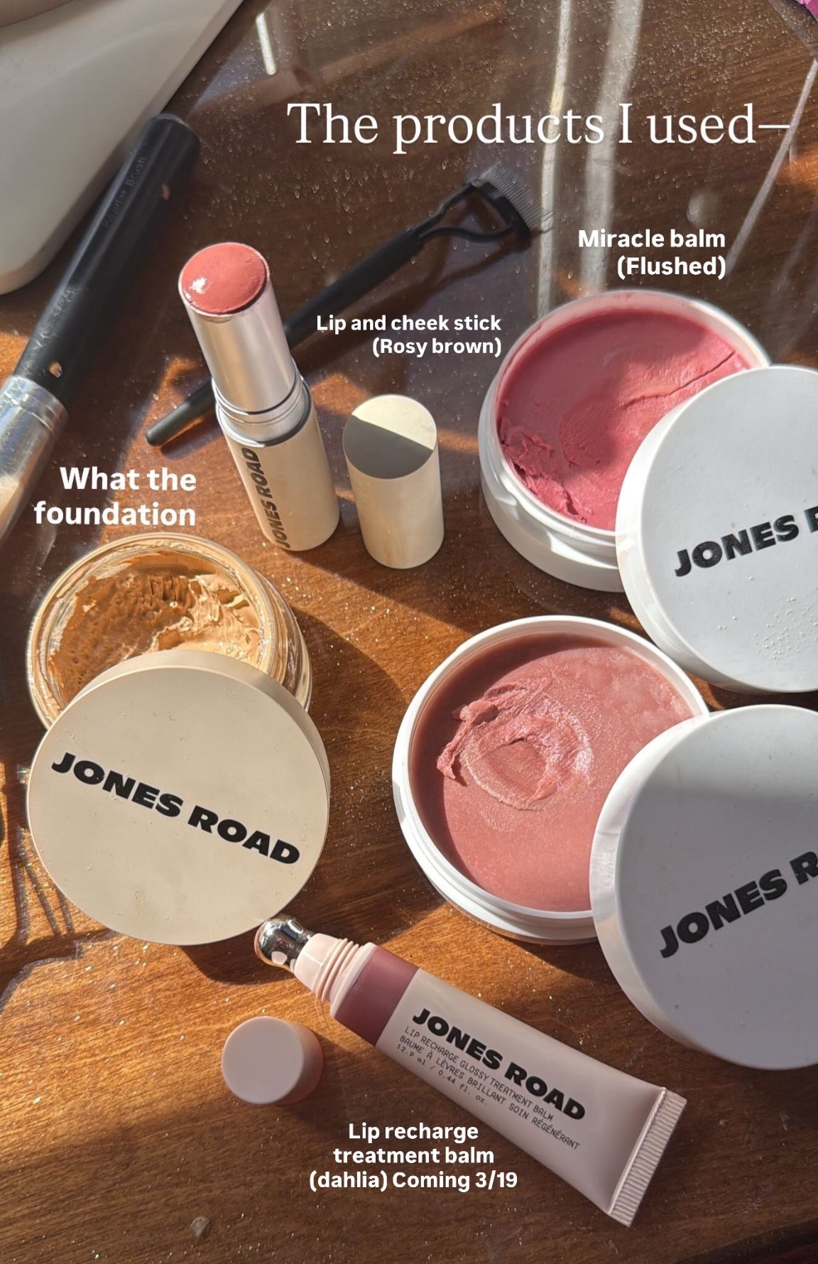 My Jones Road makeup! Perfect for the women who want to celebrate and enhance their natural skin. 

*lip treatment launches 3/19
*lip and cheek in dusty rose is now in the miracle balm tubs

#LTKgrwm #LTKmomlife #LTKBeauty