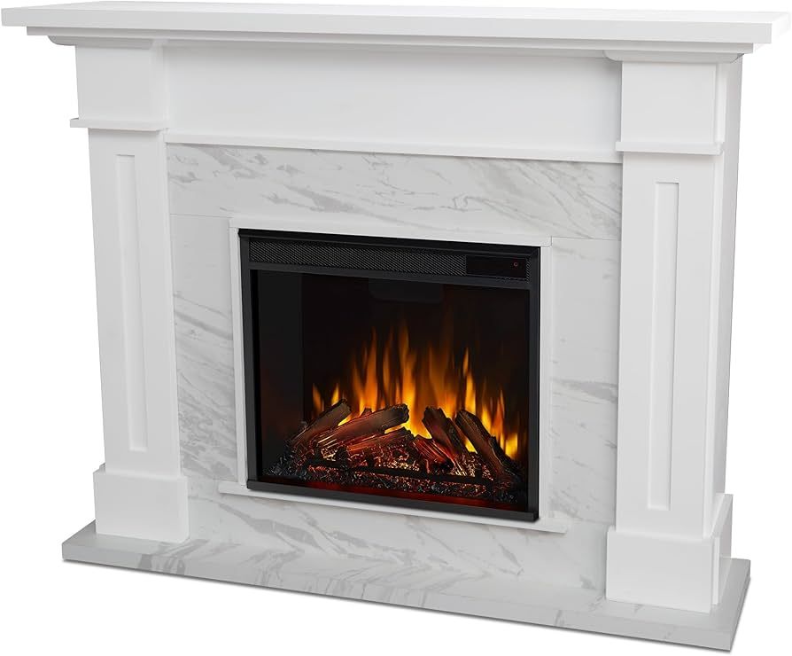 Real Flame Kipling 54" Electric Fireplace with Mantel for Living Room or Bedroom, Replaceable Fir... | Amazon (US)