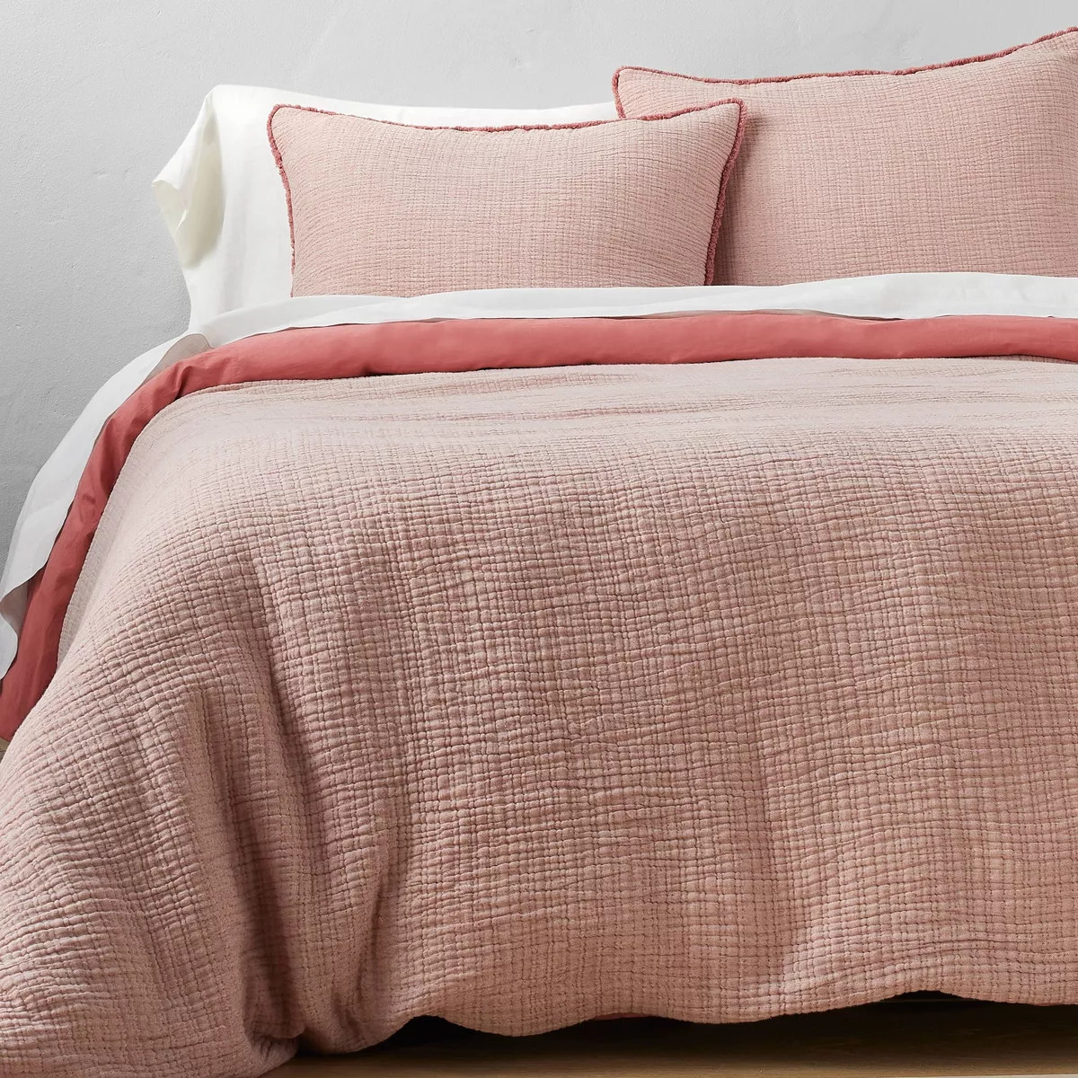 Textured Chambray Cotton Duvet Cover & Sham Set - Casaluna™ | Target