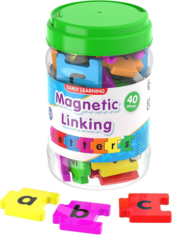 The Learning Journey Magnetic Linking Letters | Set of 40 Colorful ABC Magnets | Lowercase Letter... | Amazon (US)