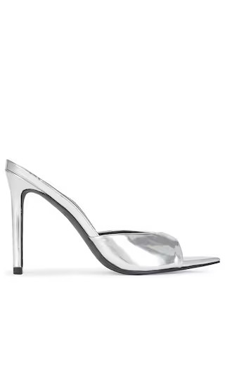 Brea Mule in Silver Mirror Metallic | Revolve Clothing (Global)
