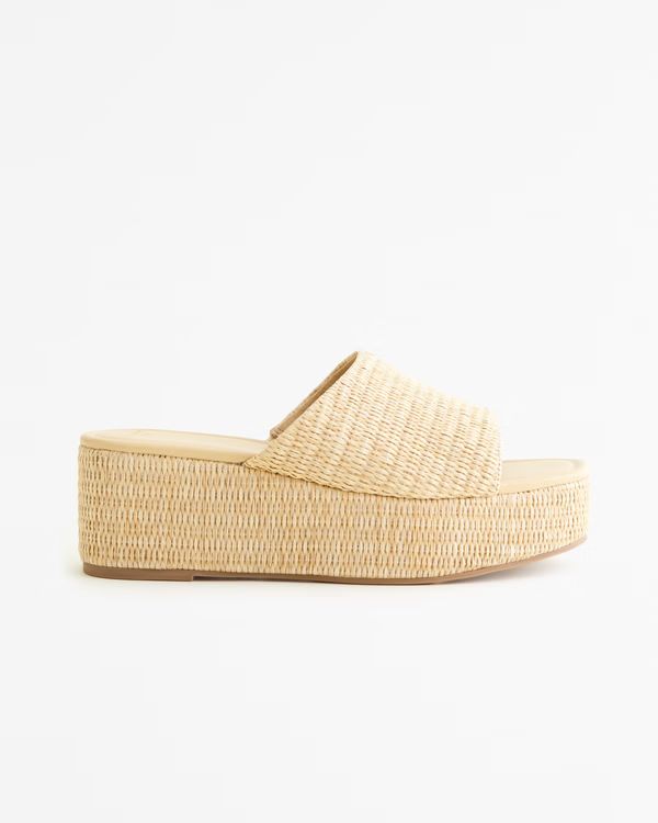 Straw Platform Heels | Abercrombie & Fitch (US)