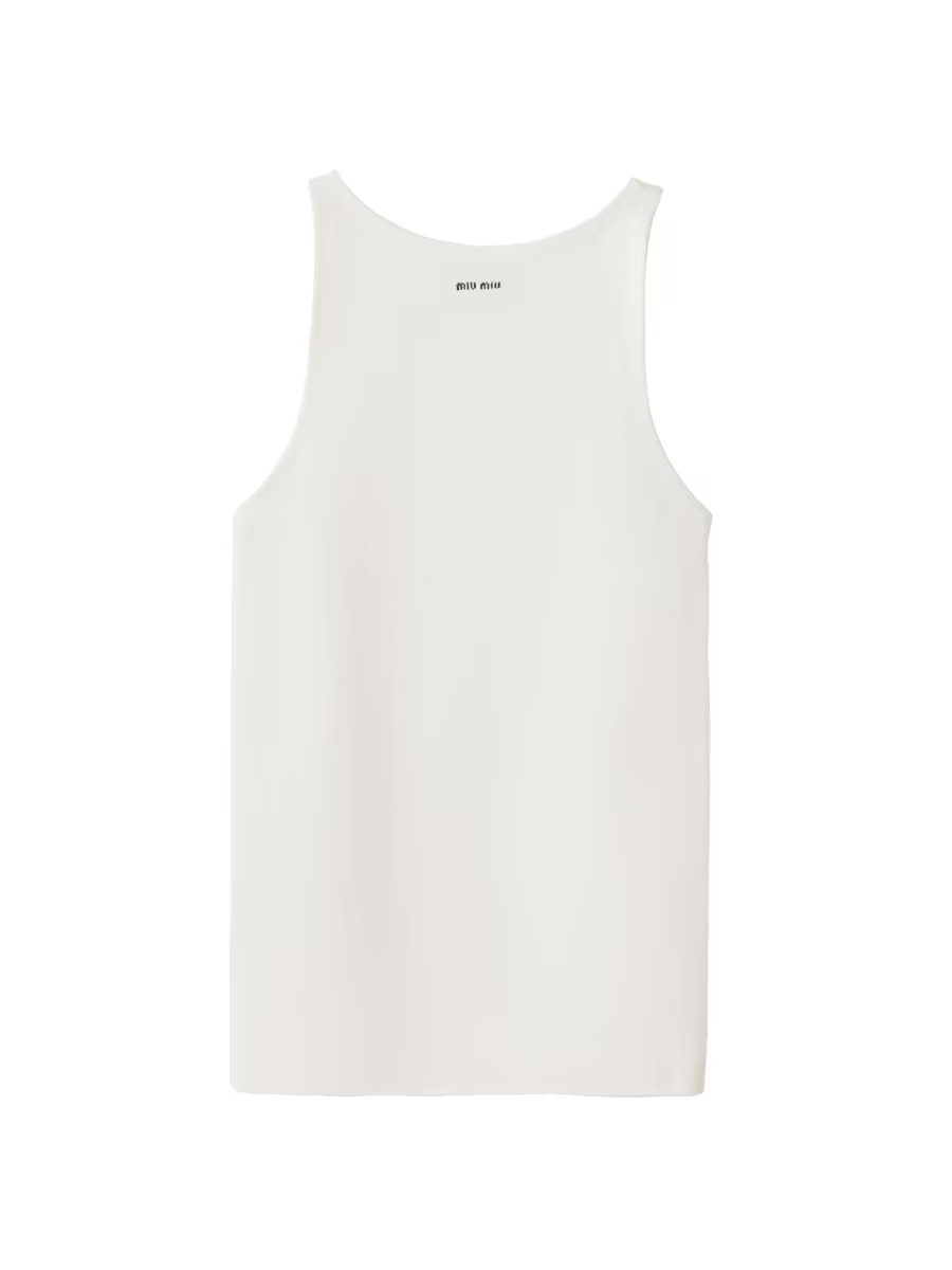 Miu Miu Cotton Knit Tank Top | Saks Fifth Avenue | Saks Fifth Avenue