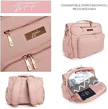 JuJuBe | BFF Baby Diaper Bag Backpack - Convertible Messenger Bag Travel Backpack for Women - Mac... | Amazon (US)