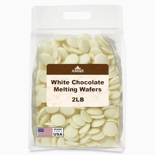 White Chocolate Melting Wafers 2LB – Baking Chips para Repostería, Candy Coating, Dessert Melts, Cake Pops, Chocolate Bark, DIY Treats, Bulk Baking Wafers for Cookies & Confections by ASOZI | Amazon (US)