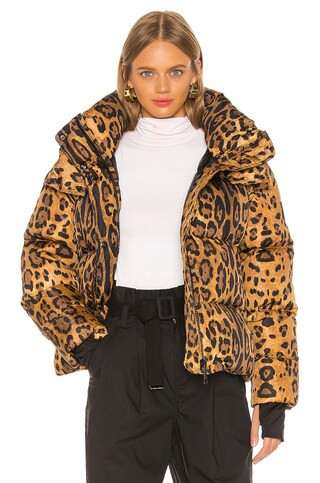 SAM. Elsa Puffer Jacket in Leopard from Revolve.com | Revolve Clothing (Global)