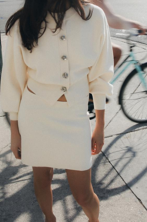 PLAIN KNIT MINI SKIRT | Zara UK