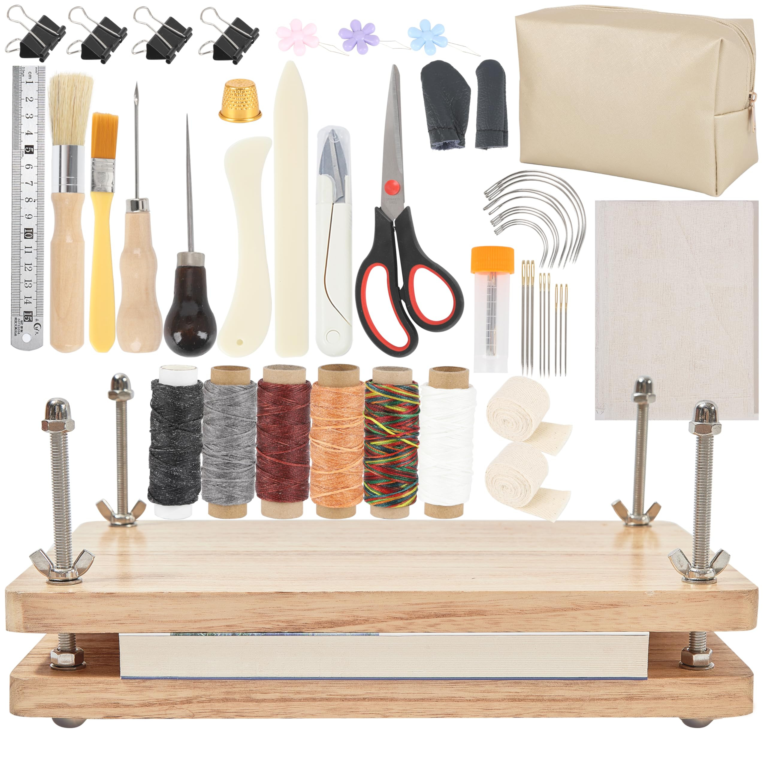 Amazon.com: FUXAFU 50 Pcs Book Binding Kits, 13"x7.9" Inch Wooden Book Press\uff0cBooks Binding M... | Amazon (US)
