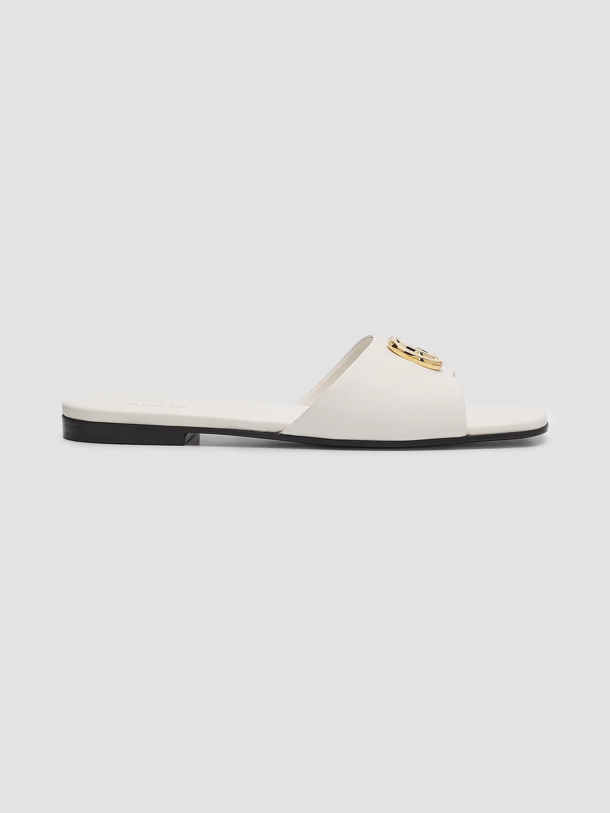 Gucci Double G Leather Sandals | Saks Fifth Avenue | Saks Fifth Avenue