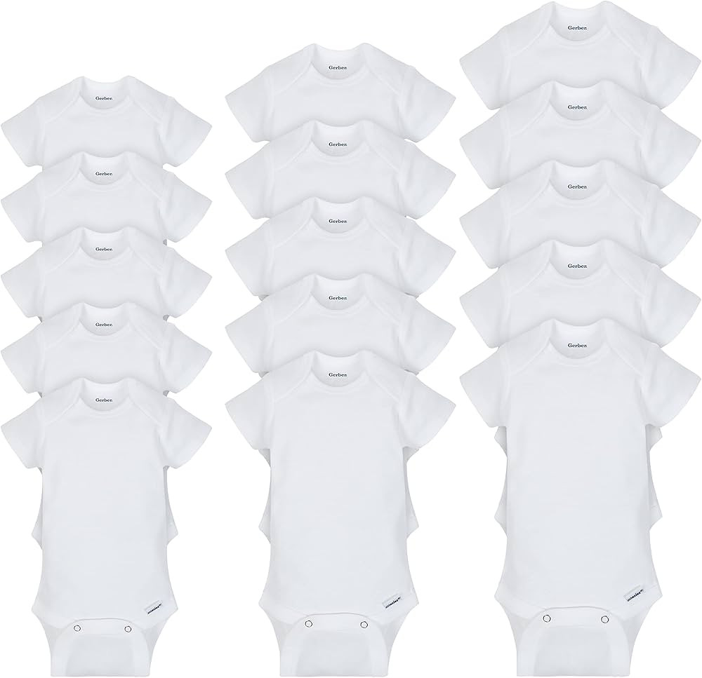 Gerber Unisex Baby 15 Piece Onesies Bodysuit Multi Size Pack | Amazon (US)