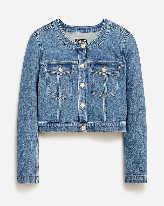 Louisa patch-pocket lady jacket in denim | J. Crew US