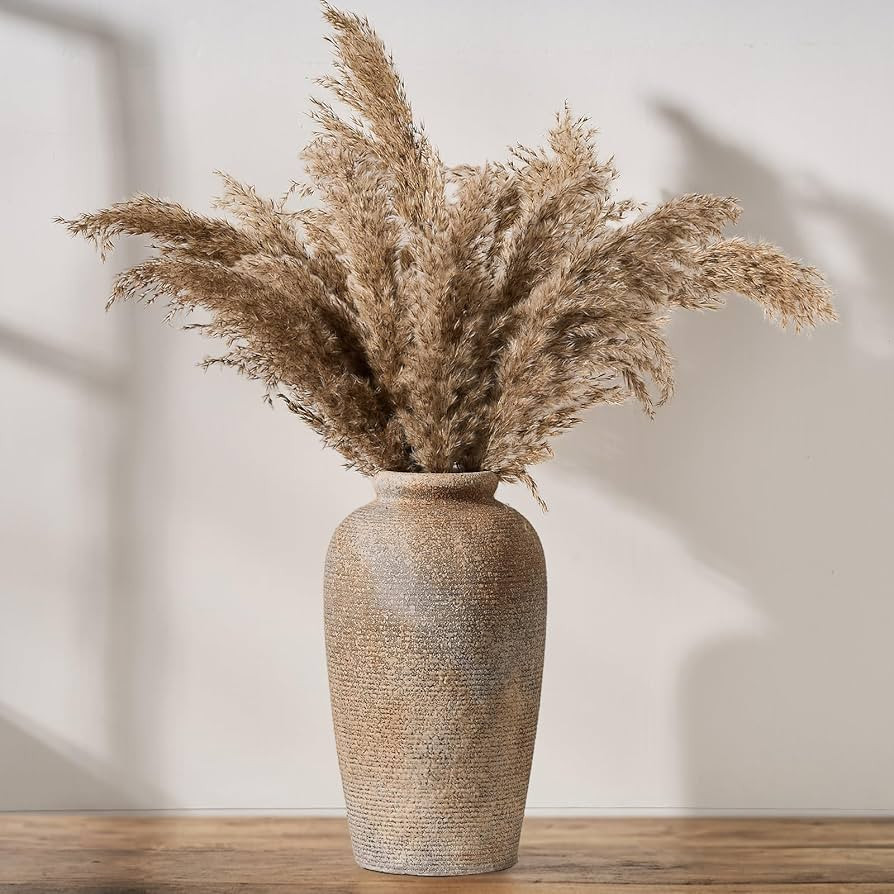 Emotionally Grounded Vase, Vaseking Large Ceramic Rustic Vase, 11 inch Minimalist Decorative Farm... | Amazon (US)