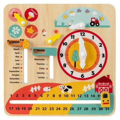 Angel Sar Montessori Wooden Learning Clock for Kids 3+, Calendar Weather Season Time Toy, Educational Daily Routine Board | Target