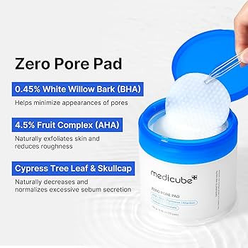 Medicube Zero Pore Pads 2.0, Dual-Textured Facial Toner Pads for Exfoliation and Pore Care with 4... | Amazon (US)
