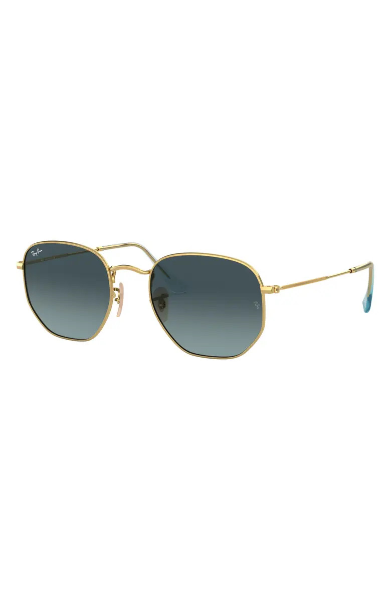 54mm Gradient Hexagonal Sunglasses | Nordstrom
