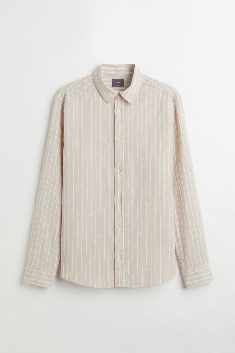 Linen-blend Slim Fit Shirt | H&M (US)