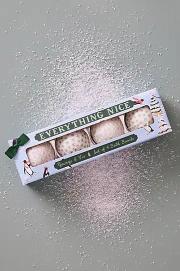 George & Viv Everything Nice Bath-Bomb-Ornament Gift Set | Anthropologie (US)