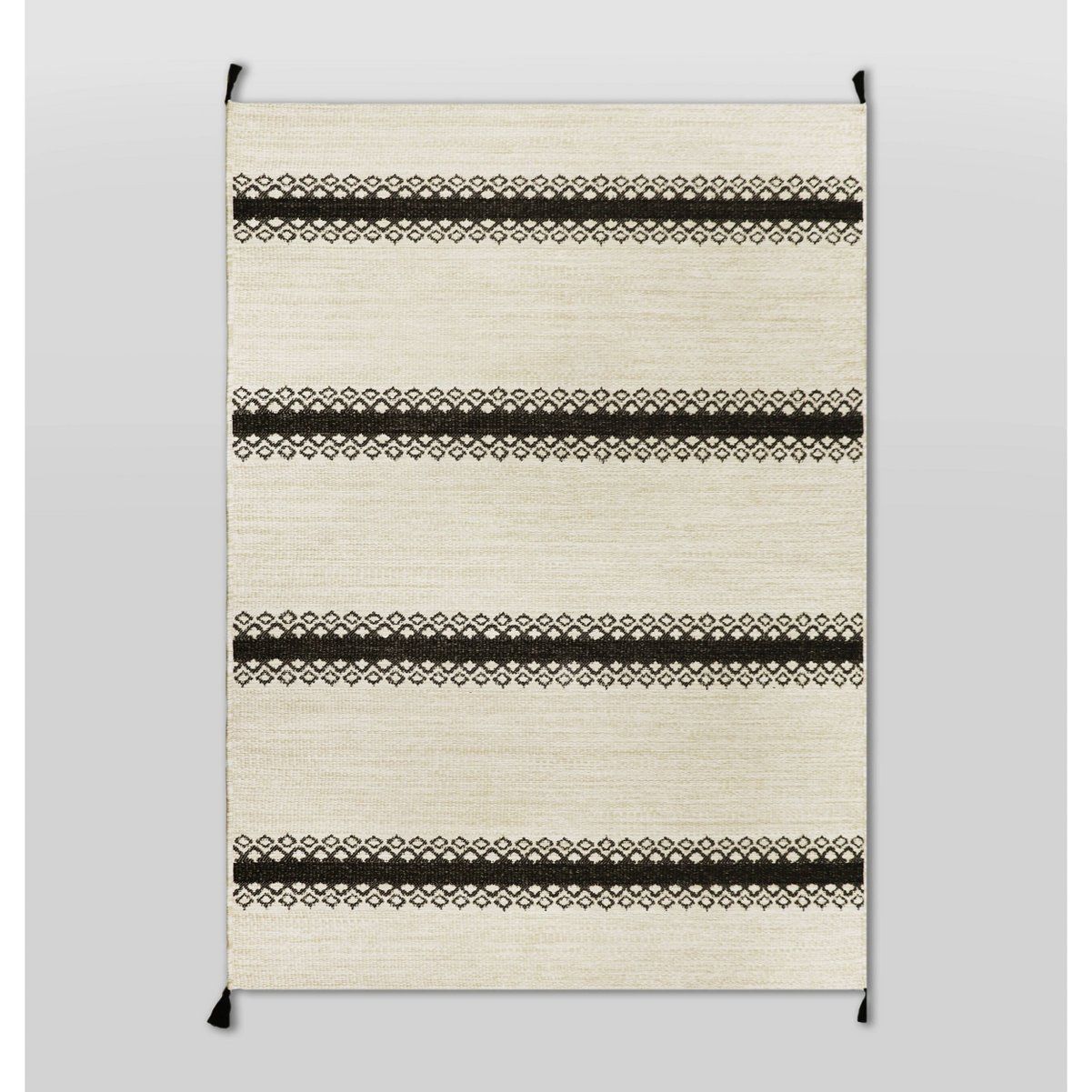 Outdoor Rug Argyle Stripe Black - Threshold™ | Target