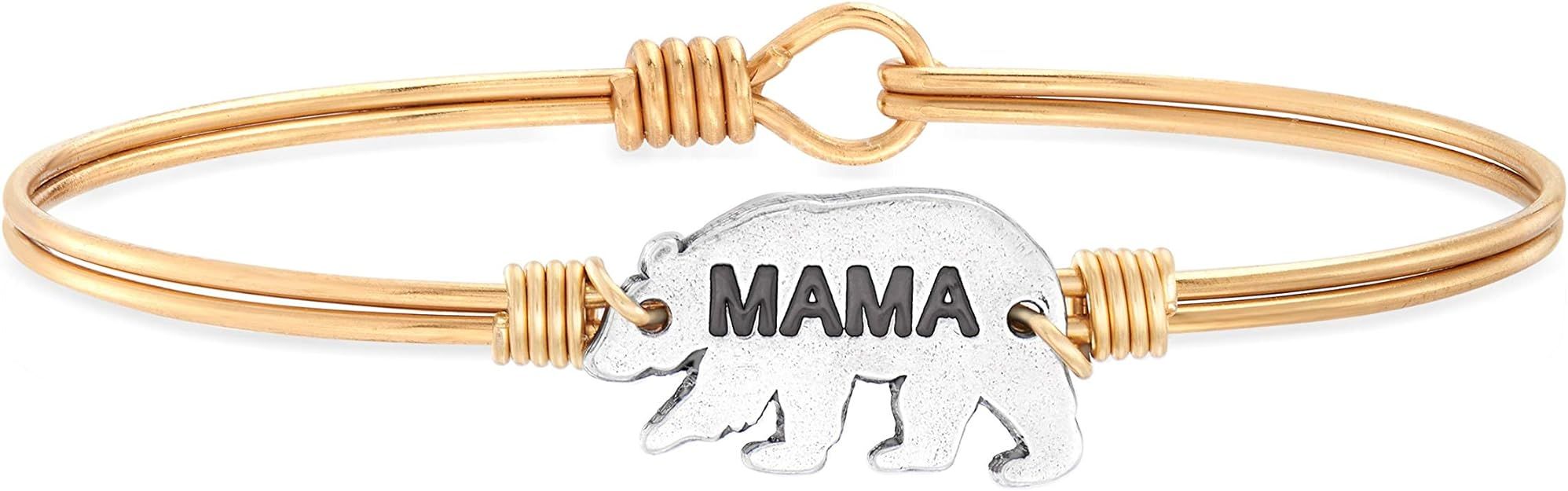 Luca + Danni | Mama Bear Bangle Bracelet in Black For Women Made in USA | Amazon (US)
