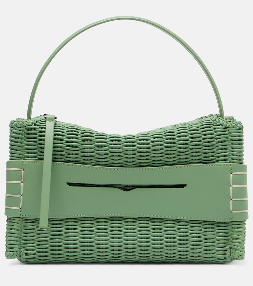 JW Anderson Loafer woven leather top-handle bag | Mytheresa (US/CA)