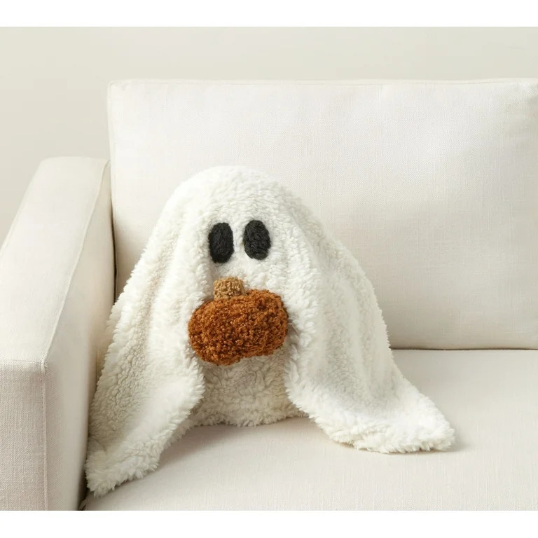 Gus the Ghost with Pumpkin Pillow - Halloween Decoration Indoor Soft Dogs Plush Pillows for Sofa ... | Walmart (US)