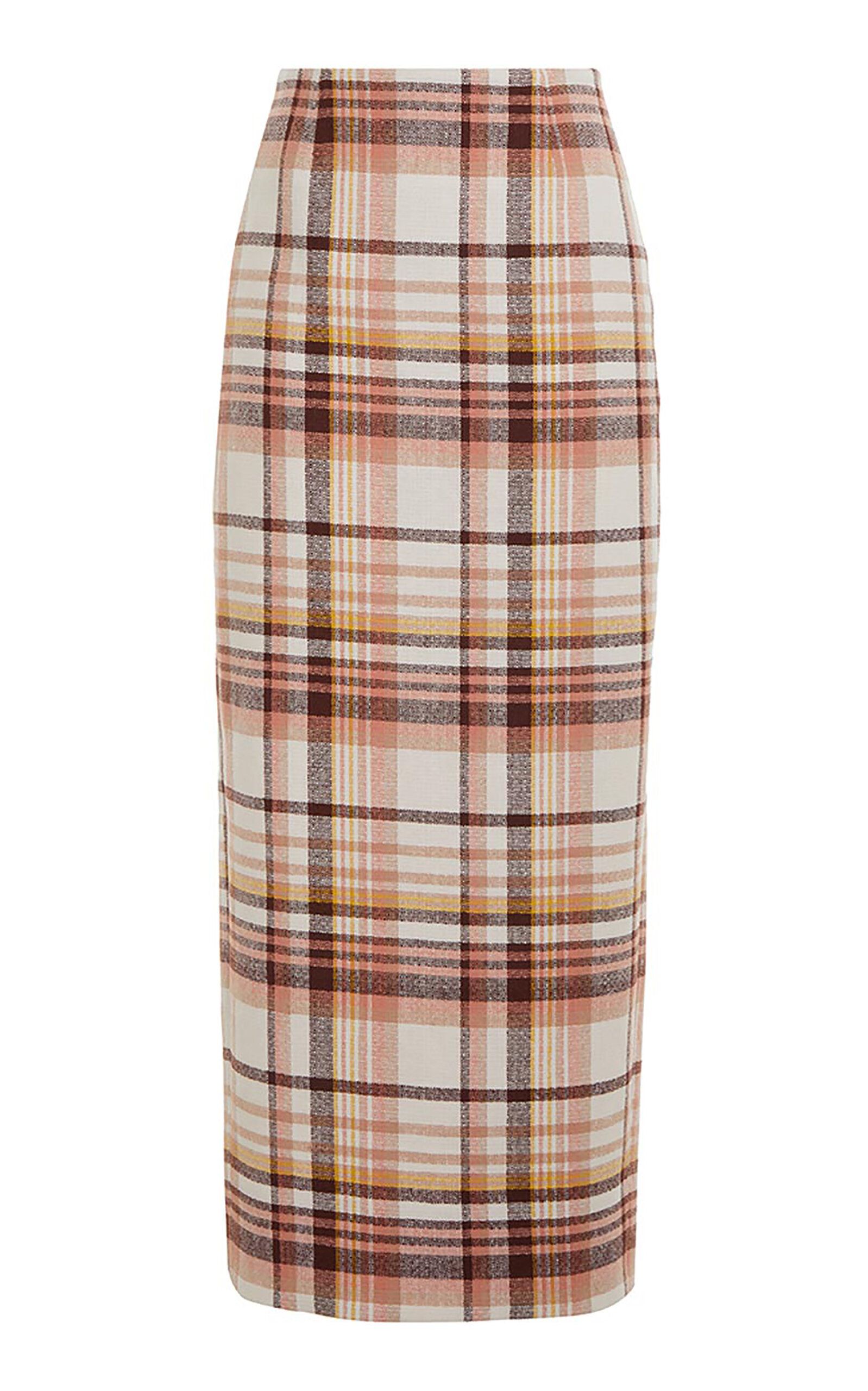 Matchmaker Check Linen Pencil Skirt | Moda Operandi (Global)