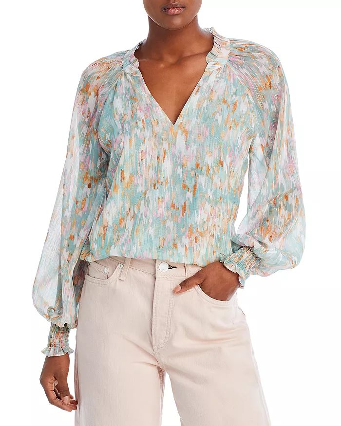 Metallic Abstract Print Blouse - 100% Exclusive | Bloomingdale's (US)