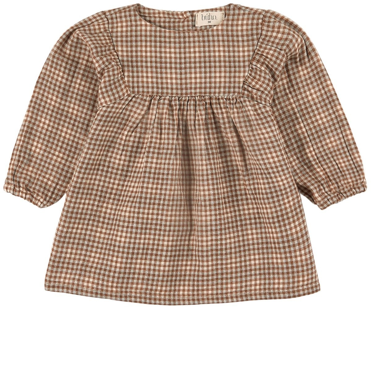 búho Brown Mini Vichy Baby Checkered Dress | AlexandAlexa | Alex and Alexa (UK)