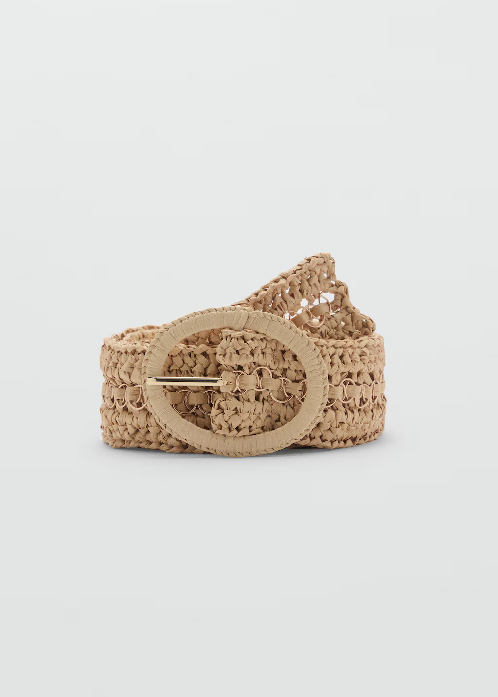 Natural fibre belt with buckle - Women | MANGO USA | Mango (US/MX/AU)