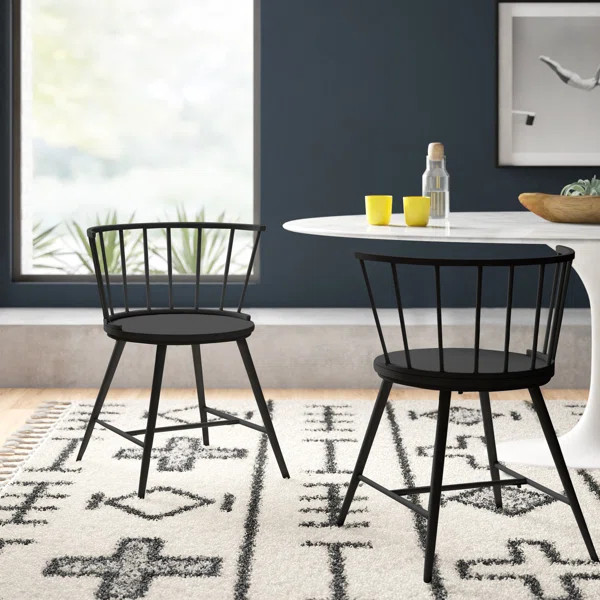 Vecchia Metal Slat Back Side Chair (Set of 2) | Wayfair North America