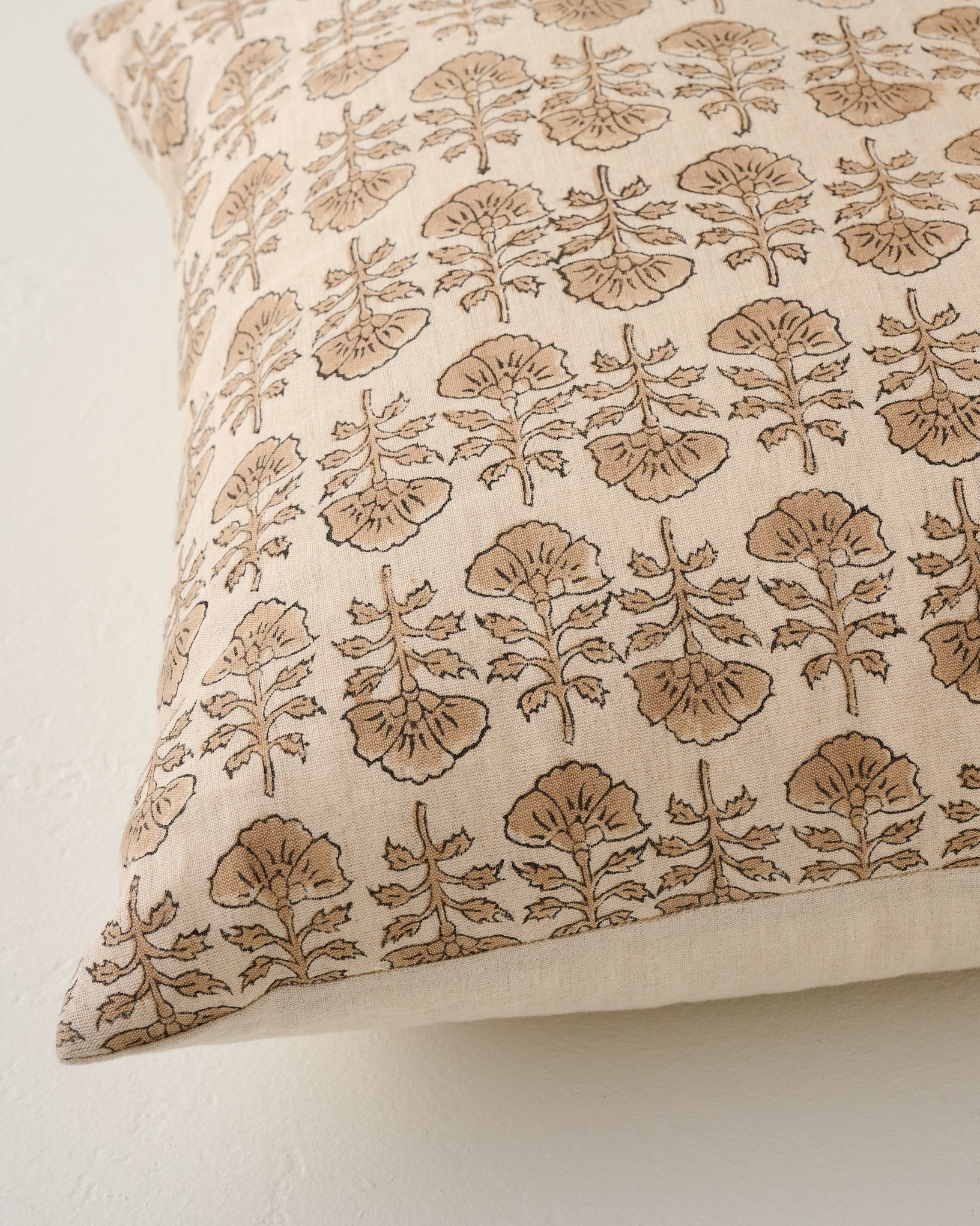 Flora Natural Printed Pillow | Magnolia