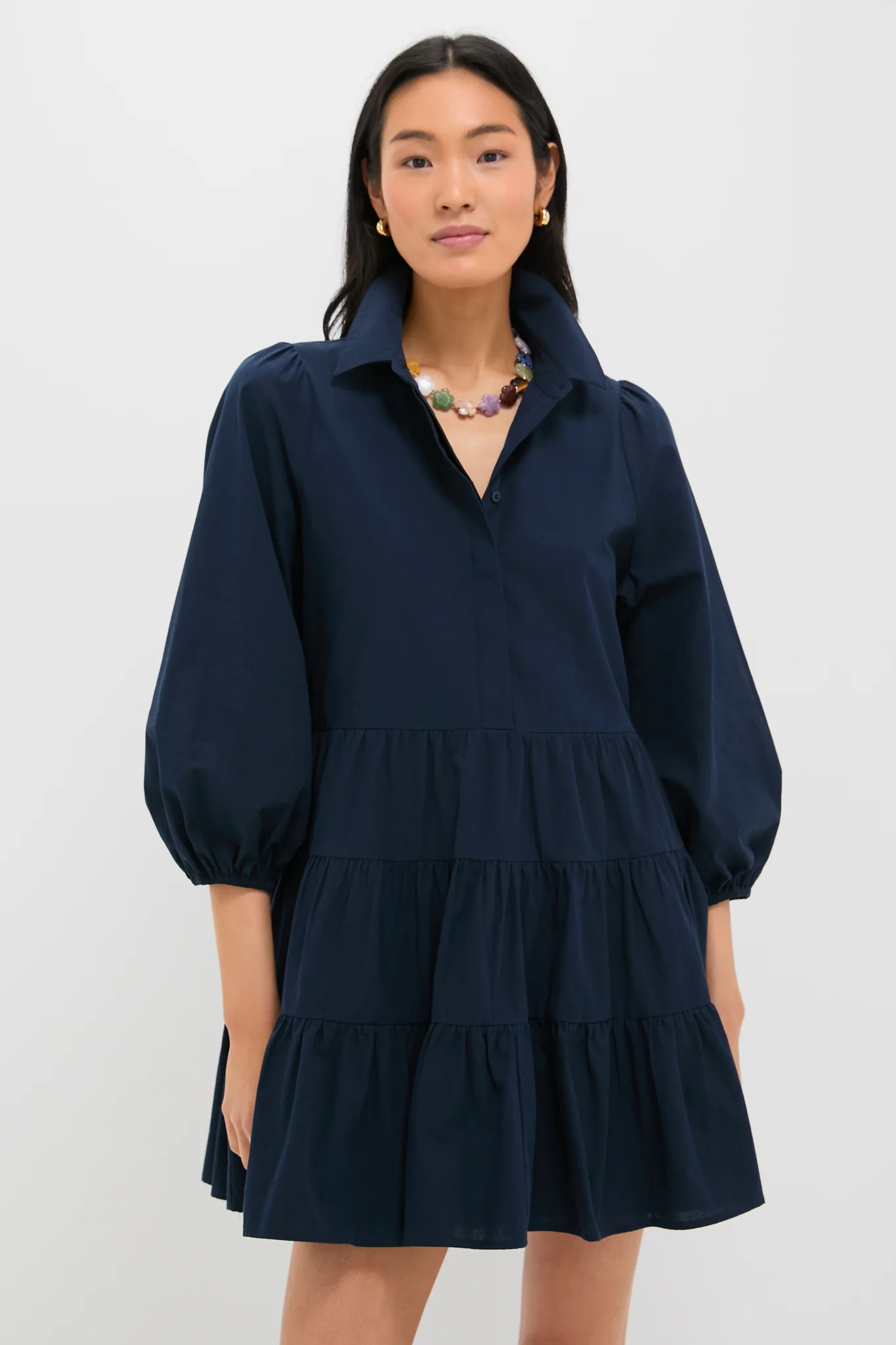 Navy Mabel Mini Dress | Tuckernuck (US)