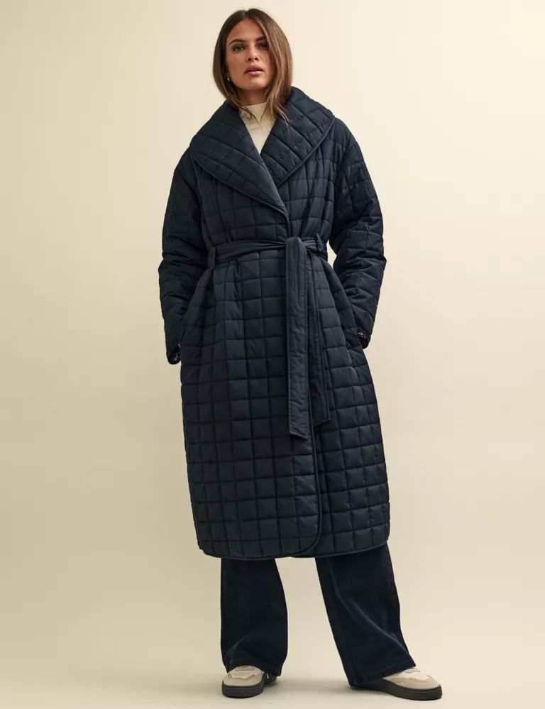 Quilted Belted Shawl Collar Wrap Coat | Marks & Spencer (UK)