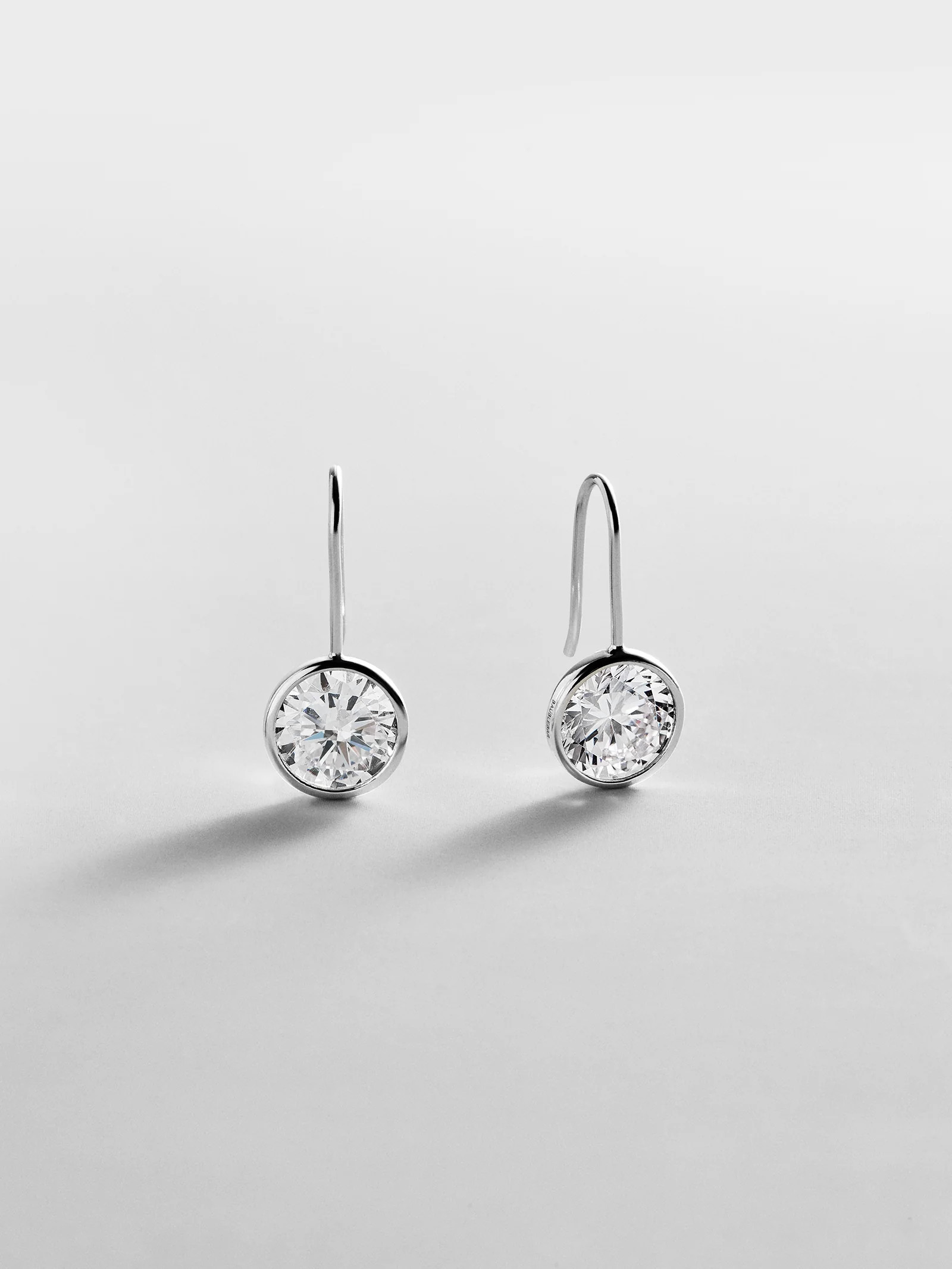Fallon Sterling Silver Bezel Earrings - Silver | BaubleBar