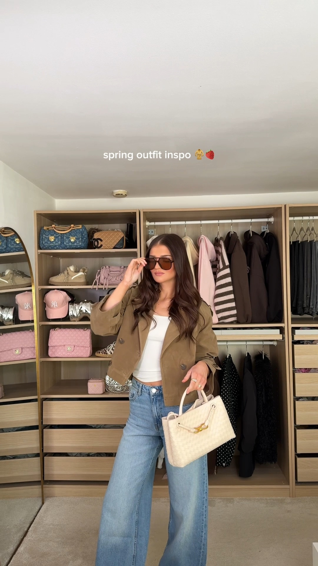 outfit inspo, outfit inspiration, spring outfits, spring fashion, trench jacket, brown trench, suede trench, cropped trench, blue jeans, wide leg jeans, mid rise jeans, suede clogs 

#LTKspring #LTKeurope