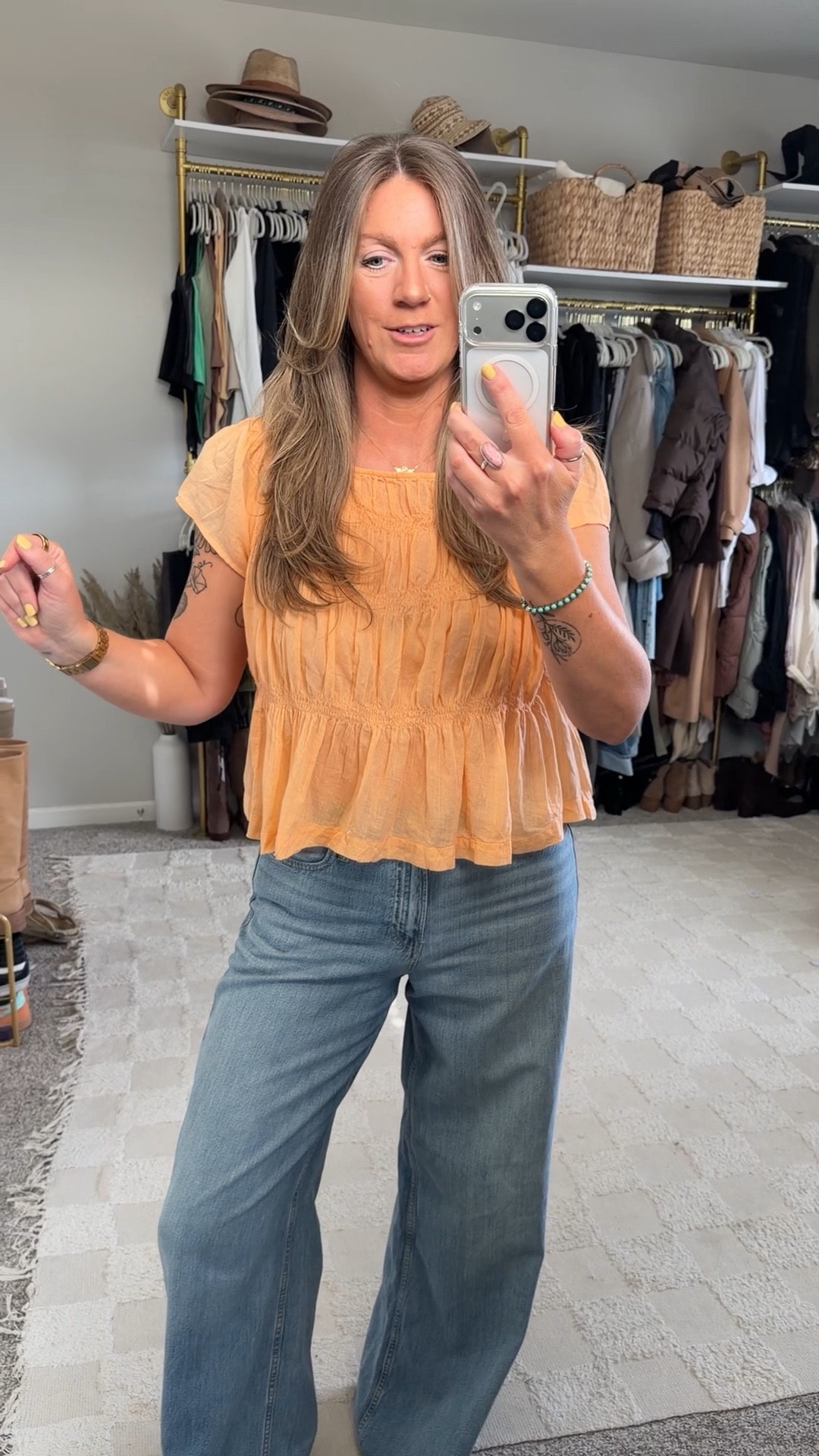 Large top, 30 tall jeans (also linked 🇨🇦) 

#LTKOver40 #LTKTall