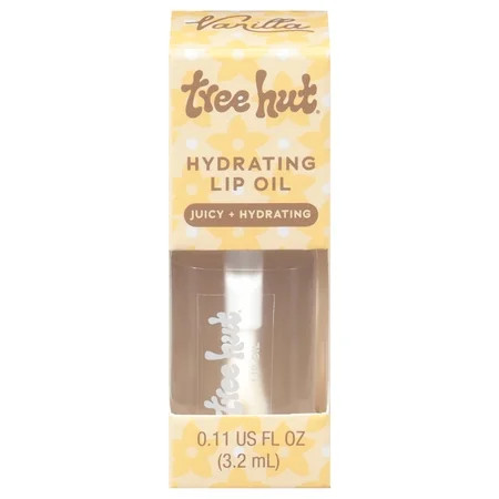 Tree Hut Vanilla Hydrating Lip Oil Sheer Tint with High Shine 0.16 fl oz | Walmart (US)