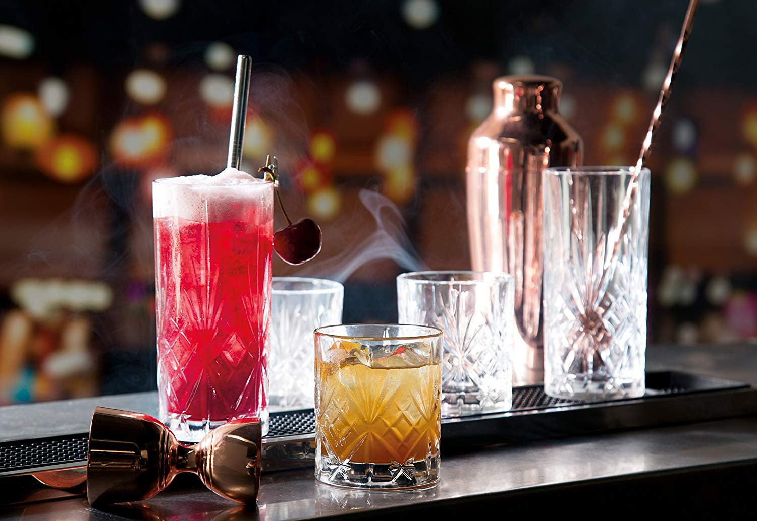 Set of 6 CRYSTAL HIGHBALL Durable Drinking glasses Limited Edition Glassware Drinkware Cups/coole... | Amazon (US)