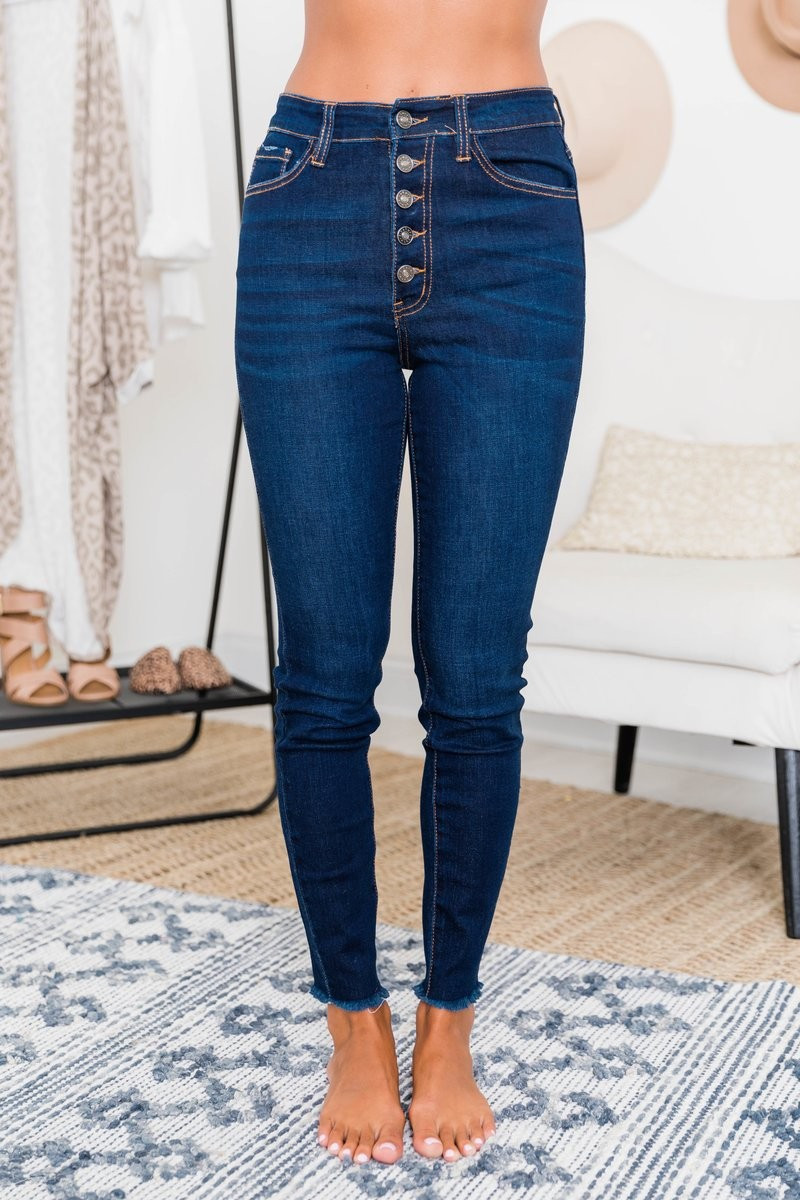 The Chelsie Dark Wash Jeans | The Pink Lily Boutique