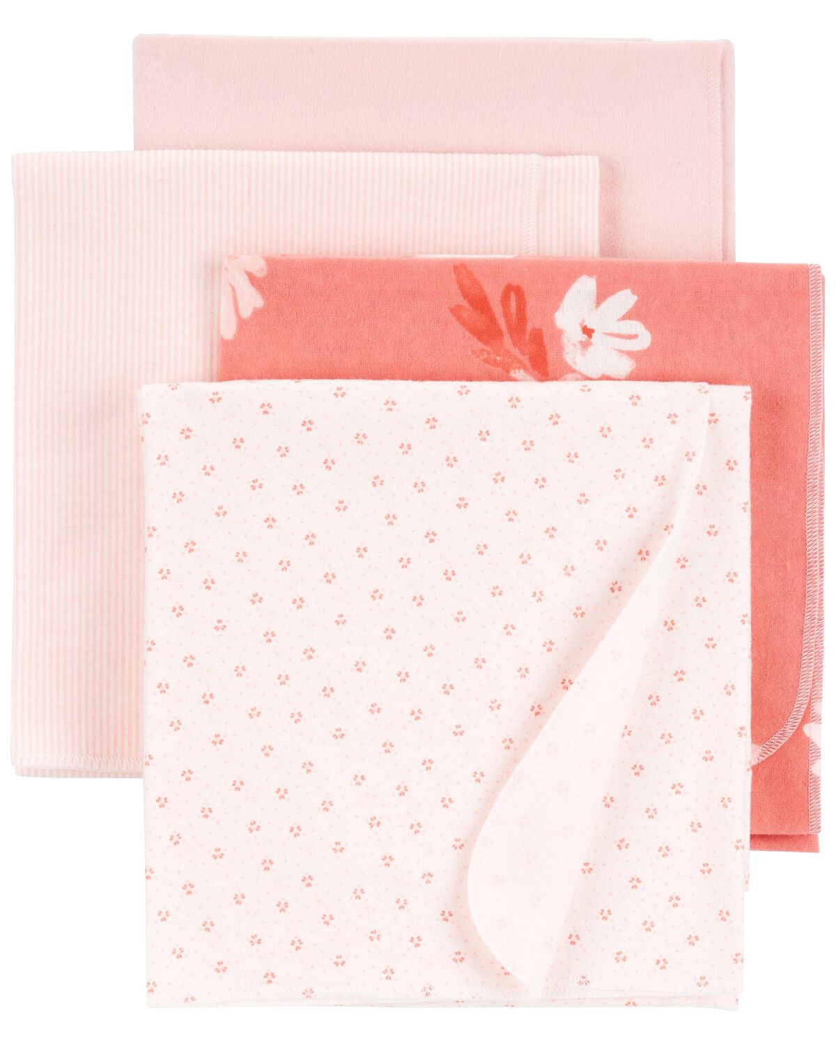 Pink Baby 4-Pack Receiving Blankets | carters.com | Carter's