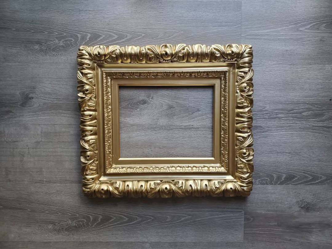 Gold Picture Frame, Ornate Wall Baroque Frame, Wedding Gift, Frames for Canvas, Print, Photograph... | Etsy (US)