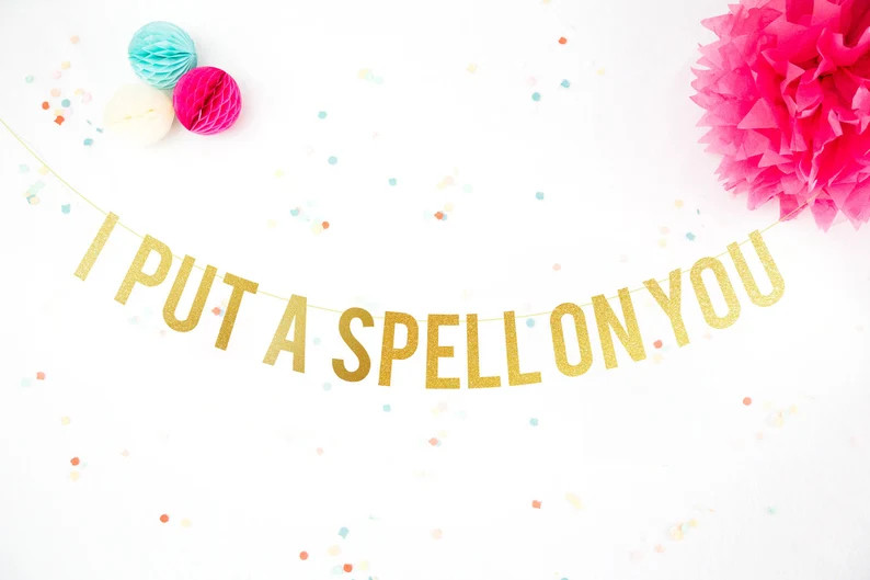 Halloween Banner . I Put a Spell on You . Halloween Party Decorations, Halloween Decor . Chic Cel... | Etsy (US)