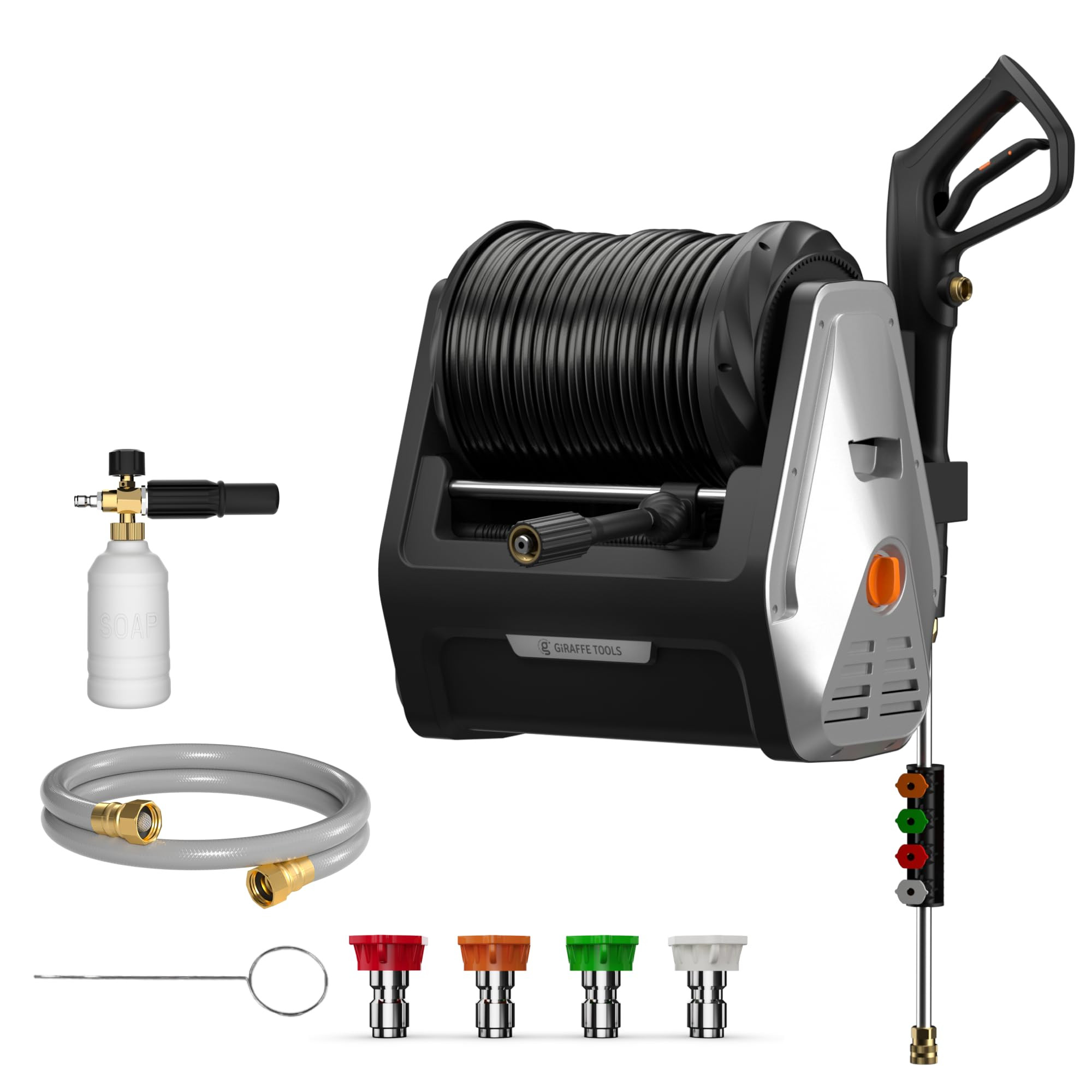 Giraffe Tools Wall Mounted Pressure Washer G30 with Upgraded 1800W Motor, Max 2900 PSI, 2.2 GPM E... | Amazon (US)