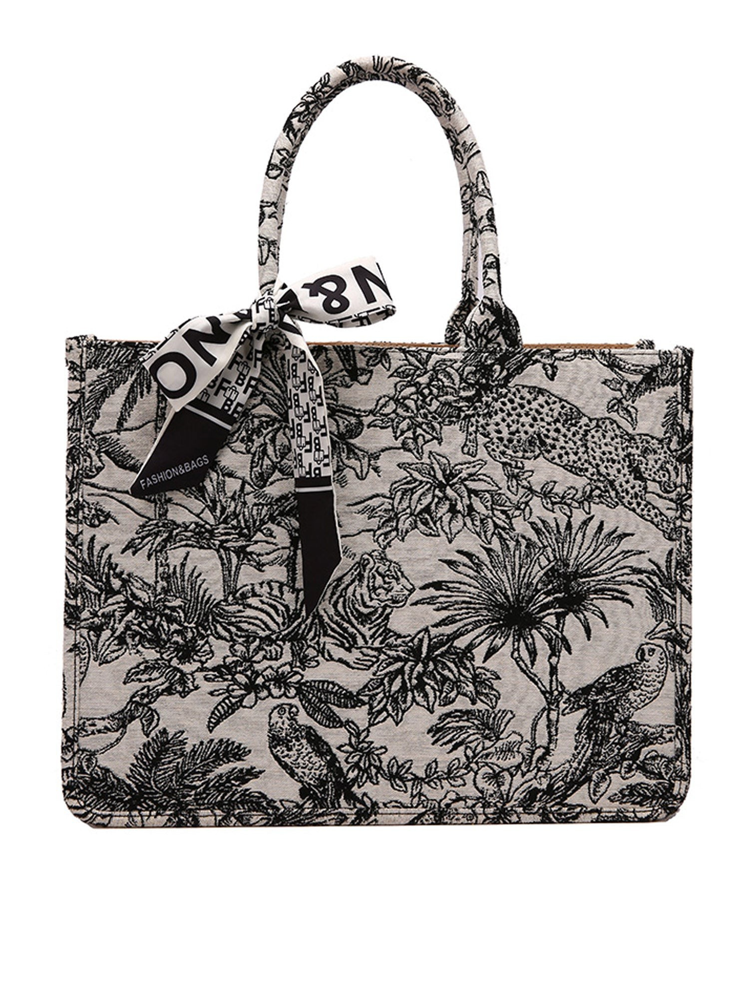 'Talia' Animal Embroidered Tote Bag | Goodnight Macaroon