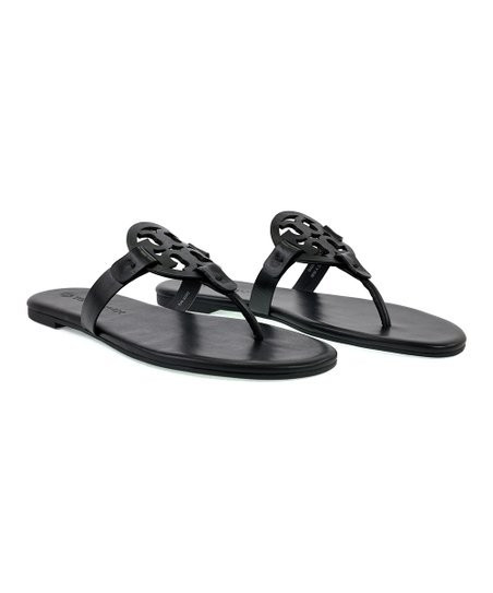 Perfect Black Miller Soft Leather Sandal - Women | Zulily