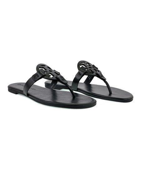Tory Burch Perfect Black Miller Soft Leather Sandal - Women | Zulily