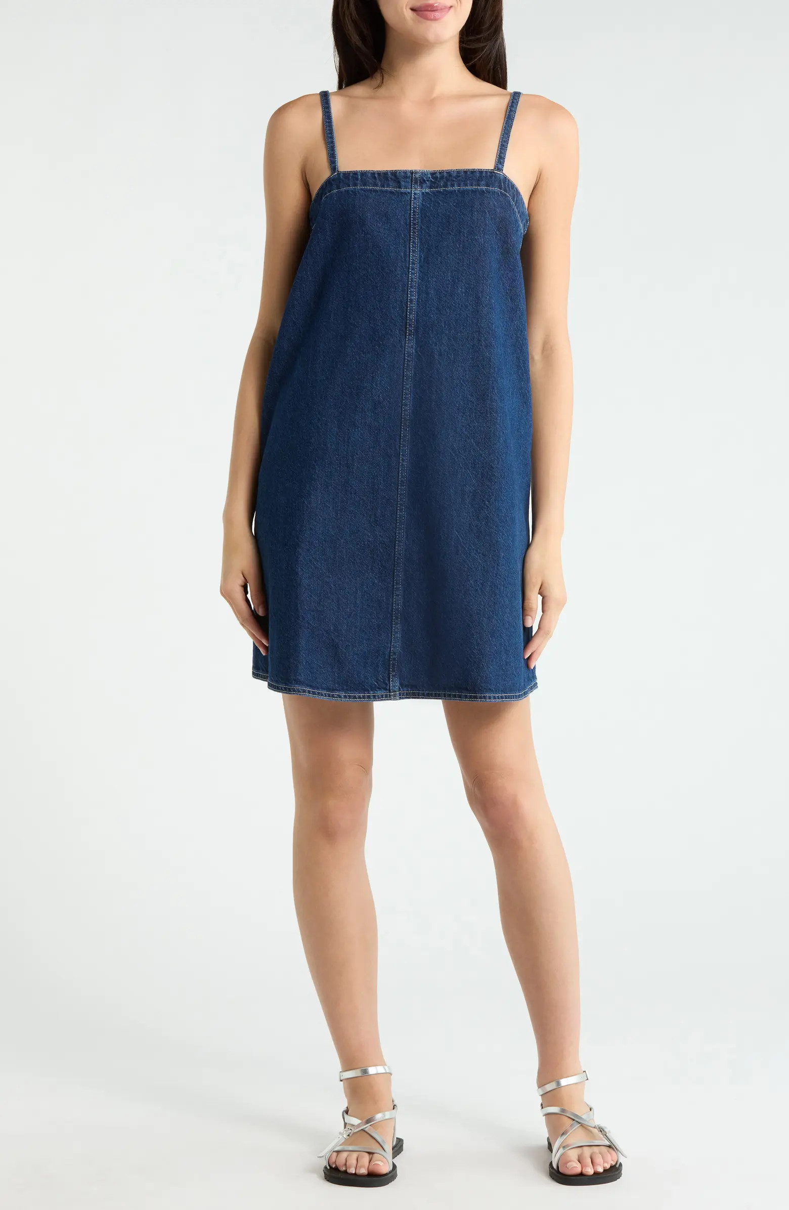 Denim A-Line Dress | Nordstrom